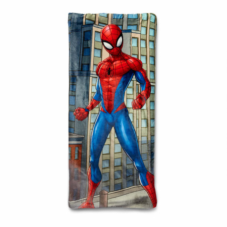 Spider-Man in the City Slumber Bag with Sherpa Lining